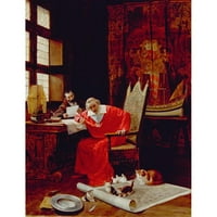 Charles Edouard Delort Crni modernog uokvirenog muzeja Art Print pod nazivom - Kardinalsko slobodno