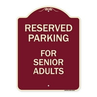 Sim serije dizajnera za prijavu - rezerviran parking - za starije odrasle osobe