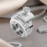 Jiyugala prstenovi za žene ruže dijamantni prsten, dijamantni prsten za valentinovo, ružičasti prsten, dijamant, prsten spar-kle, lagani prsten, novi kreativni prsten, može se složiti da bi se nosio moda