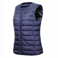 Loyisvidion kaput žene jesen zima toplo Wadddd Jacket stil lagan dolje kaput prsluk jaknu tamno plava 8