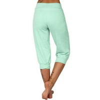 Womens Capri yoga hlače Labave crtež pidžama hlače sa dnevnim boravkom hlače sa džepovima