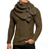 kpoplk zimski džemper za muškarce casual okrugli vrat Slim fit pulover pletiva rupa navratnik džempere