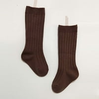Modne čarape za djecu Dječja dječja djevojaka Srednje čarape Lukne rebraste duge čarape Ruffled Socks