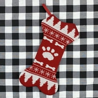 Manuncluims Božićna čarapa, zidna vrata Viseća mačja šapa Oblik čarapa poklon torba Božićno drvsko dekor