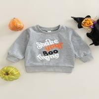Calsunbaby Toddler Baby Boy Halloween Outfit Shake Your Boo Thang Pulover Duks Crewneck Odeća za dugih