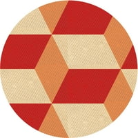 Ahgly Company u zatvorenom okruglom uzorkovima žutih narančastih prostirki, 3 'krug