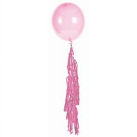 Ružičasti veliki balon Tassel Garland