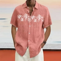 Gotyou Havajske majice za muškarce, tiskane kratkih rukava Redovna fit majica, muške ljetne cvjetne
