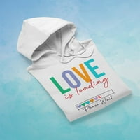 Ljubav se učitava kapuljač na baneru -image od shutterstock, ženska 3x-velika