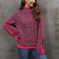Džemper za žene Ležerne prilike, pulover za previsovanje pulove na dugim rukavima, paseni zimski poslovni