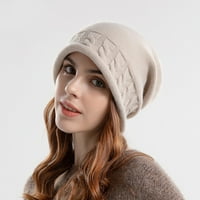Beanie ženski pleteni šeširi mogu objesiti vanjske tople vunene šešire