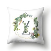 Tan jastuci za kauč od svilenog jastučnice za spavanje Standardni pamučni zeleni sočni cvjetovi Engleski