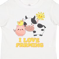 Inktastic I Love Farming - Poljoprivredne životinje Poklon dječaka malih mališana ili majica Toddler