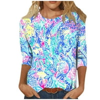 Strugten majice za žene Slatke grafičke masene bluze casual plus veličina osnovnih vrhova pulover bluze