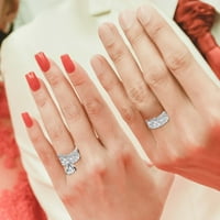 Mnjin ruži dijamantni prsten, dijamantni prsten za valentinovo, ružičasti prsten, dijamant, prsten, lagani prsten, lagani prsten, novi kreativni prsten, može se složiti da bi nosili ženska moda F