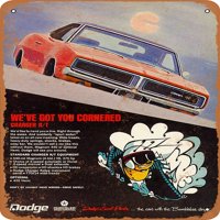 Metalni znak - Dodge Charger R T - Vintage Rusty Look 4
