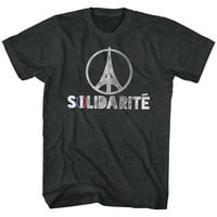 Solidarni Eiffel Tower Paris uznemiren odrasli majica TEE