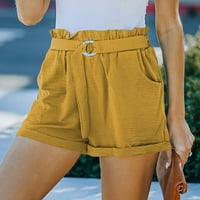 Jsaierl ženske kratke hlače plus veličina modnih ženskih znojnih kratkih kratkih kratkih ležernih džepova Čvrsti džepovi High Squak Kratki
