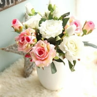 Dabay Umjetna ruža cvijeće Clots Center Center Freeft Craft Vjenčanje Kućni dekor, umjetna cvjetna bijela