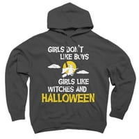 Djevojke poput Halloween Crnog grafičkog pulover kapuljača - Dizajn ljudi s