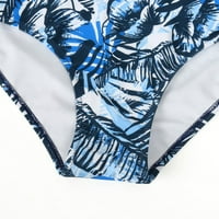 Sput za kupaći kostim Roliyen za žene Criss Cross High Struit V-izrez cvjetni ispisani kupaći kupaći