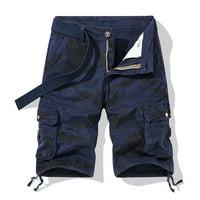 Amidoa golf kratke hlače za muškarce Dry Fit Stretch Casual kamuflažnim strukom Multi džepovi Teretne kratke hlače na otvorenim kratkim hlačama