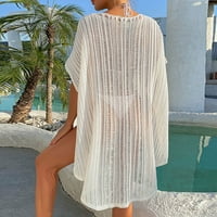 Tking modni ženski kupaći kostimi plus veličina kupaći kostim poklopca Openwork Crochet CoverUp plaža