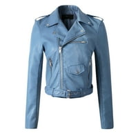 HGW jakne za žene plus veličine Žene dame modni kaput jakna The Belt modni kožni hladni patentni zatvarački