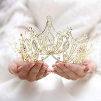 CATERY SILVER barokne krunice i Tiaras Crystal Pearl mladenka Vjenčana kraljica kruna za žene Dekorativne
