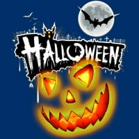 Grafički stil Halloween Muns Royal Blue Graphic Tee - Dizajn ljudi 2xl