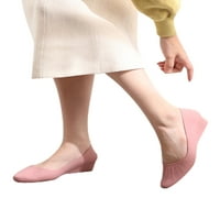 Glookwis Womenske pumpe klizne na kišnim cipelama niske pete Vrtne cipele Dame Mekani modni klinovi