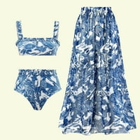 Finelylove kupaći kostimi Žene Tummy Prikrivajući sport Bra Style Bikini Blue S
