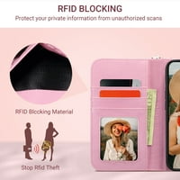 Kućica za iPhone pro novčanik za žene djevojke, kickstand PU kožna futrola za telefon sa držačem kartice