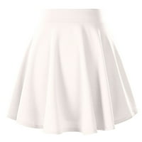 Plus size Mini suknje za žene naborane rufffle visokog struka Slatka boja kratka suknja Club Wear Streetwear