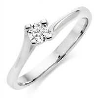 Harry Chad Enterprises 1. CT bijelo zlato 14K pjenušava dijamantski solitaire okrugli rez vjenčani prsten