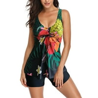 Ženski bikinis tropski tropski tropski sa pokrivačem Trendi kupaći kostimi