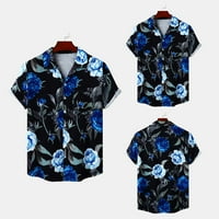 Muška modna bluza Top Tropic Style Print Hawaii Summer Okrenite košulju za ovratnike Ispiši odjeću s