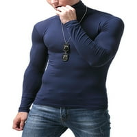 Muškarci Slim Fit Lightweight Dugi rukav Top Turtleneck Majica Men Essential FIG Tortleneck Top Bluza
