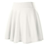 Eguiwyn Ženska solidna boja Basic Svestrani rastezljivi povremeni putni ružini mini suknja