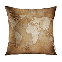 Mapa stare svijeta Rose Antique Globe Vintage Jastuk od jastuka