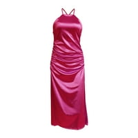 Ljetna tanka torba proreza boja haljina suspenzije Žene srednje dužine maturalne ženske haljine vruće