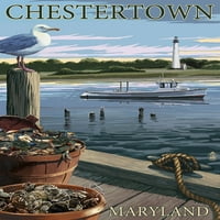 Chesteretown, Maryland, plavi rakovi i ostrige na pristaništu