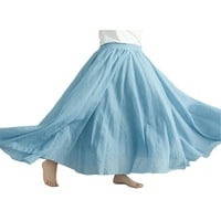 Avamo Swing suknje za dame Flare Nasled Maxi suknja Elastična ležerna suknja Ljetne suknje