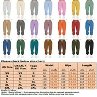 NOILLA DAMIES Sportske hlače Jednobojne dno su dno, visoke strukte za žene dnevne nošenje pantalone