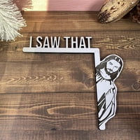 Mnjin Corner DIY šivanje Creatives Doma Decor Jesus Vidim me na vratima Isuse Logo Drvo Isus Početna
