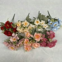 Hesoicy umjetni cvjetni glave višenamjenske svilene krpe bez dobrog simulacije božura Bouquet kućni vrt vjenčani ukras