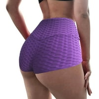 Žene Bubble Tkanine tanke fitness hlače kratke joge kratke hlače Tummy Comfort Udobnost Aktivne pantalone