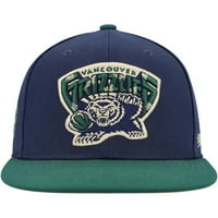 Muška Mitchell & Ness Navy Green Vancouver Grizzlies Classics Grassland Opremljen šešir