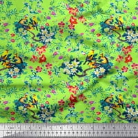 Tkanine pamučne pamučne tkanine Soimoi, lišće i cvjetna ispis tkanina od dvorišta široka