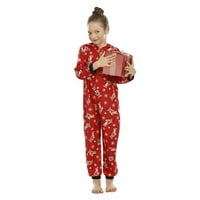 Gotyou Family Božićni pidžami, Božićni kombinezon sa kapuljačom Pajamas Elk Loungewing Outfits, Porodični Xmas Podudaranje setova višeboja 140